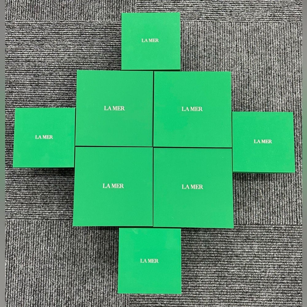 LA MER Empty Signature Gift Boxes - Green w/Tissue